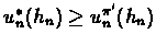 $u^*_n(h_n) \geq u^{\pi'}_n(h_n)$