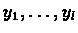 $y_{1},\ldots,y_{l}$
