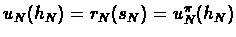 $u_N(h_N)=r_N(s_N)=u^{\pi}_N(h_N)$