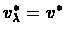 $v_{\lambda}^{*} = v^{*}$