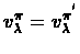 $ v_\lambda^\pi=v_\lambda^{\pi^{'}}$