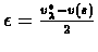 $\epsilon = \frac{v_{\lambda}^{*} -
v(s)}{2}$