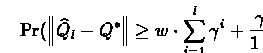 $\varepsilon = w \cdot \sum_{i=1}^{l_D}{\gamma^i} + \frac{\gamma^{l_D-1}}{1-\gamma} \left\Vertv_1 -
v_0\right\Vert$