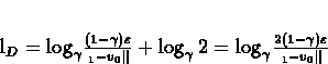 \begin{displaymath}m_D = \frac{ \ln{(2 l_D \vert S\vert \cdot \vert A\vert)} - \...
...l_D \vert S\vert \cdot \vert A\vert}{\delta})} } { 2{w^2}
}
\end{displaymath}