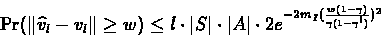 \begin{displaymath}\Pr( \left\Vert\widehat{v}_l-v^*\right\Vert \geq \varepsilon ...
...silon
\frac{\gamma^l}{1-\gamma})}{\gamma(1-\gamma^l)})}^2}
\end{displaymath}