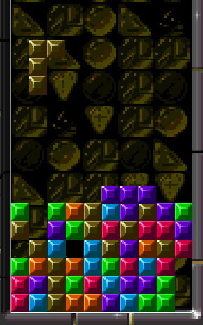 figure 1: The classic Tetris game