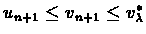 $u_{n+1} \leq v_{n+1} \leq
v^*_\lambda$